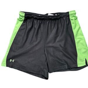 Under Armour Women's Size S Black Green Elastic Waist Athletic Shorts‎